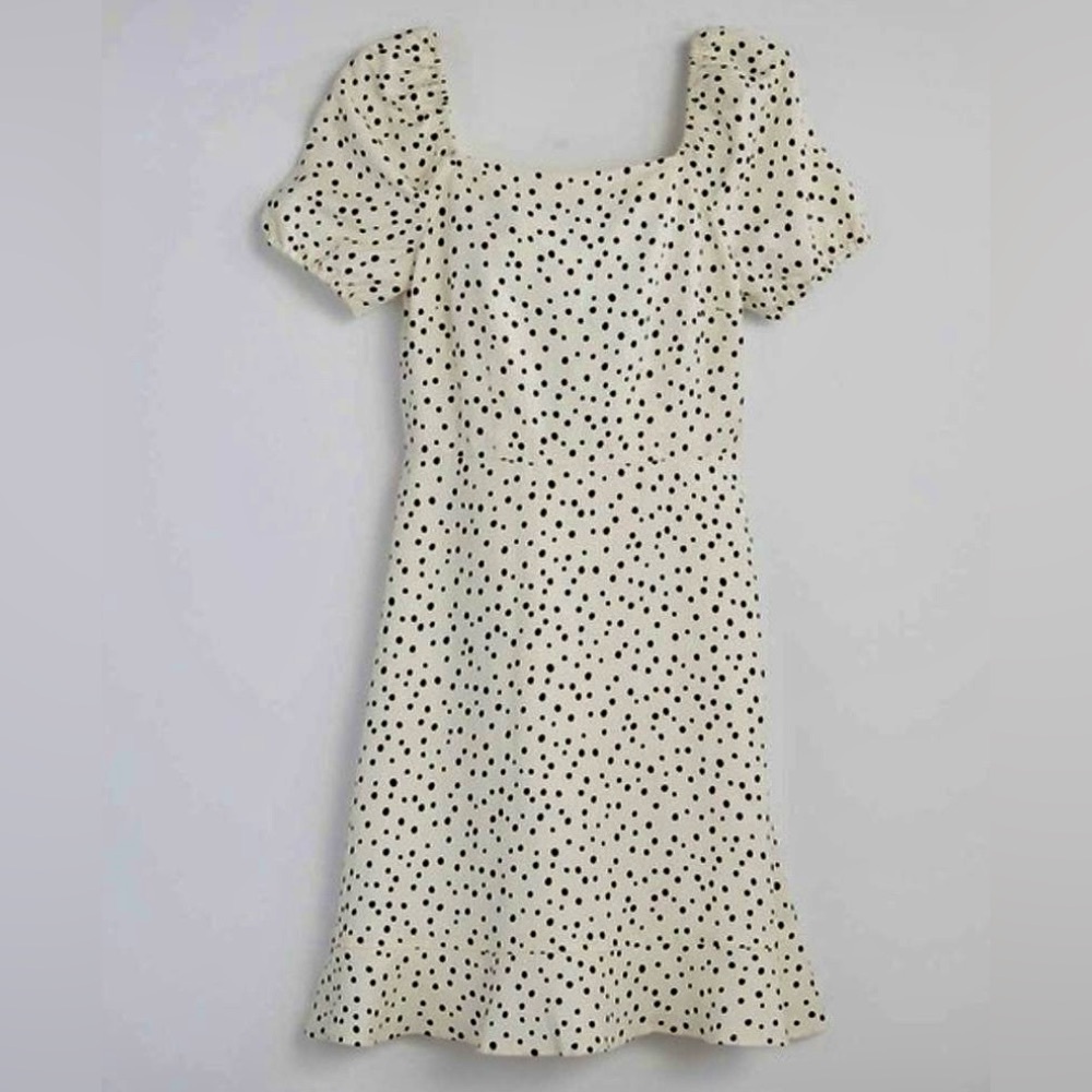 LOFT Dotted Tie-Back Dress